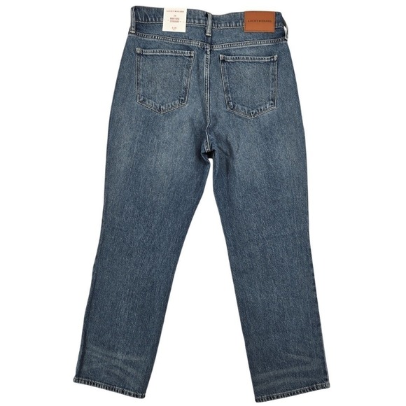 Lucky Brand Zoe High Rise Crop Straight 8/29 Jeans NWT Decorative Studs - Picture 2 of 13